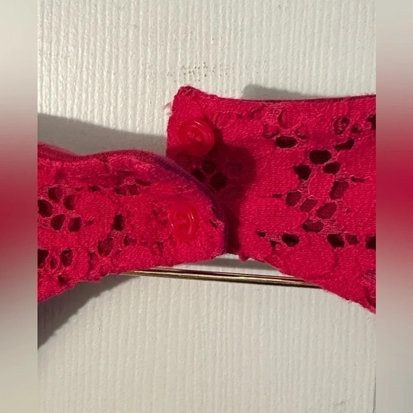 ANTHROPOLOGIE Deletta Med Fuscia Lace Embroidery Lined Sleeveless Eyelet Dress - Picture 6 of 14